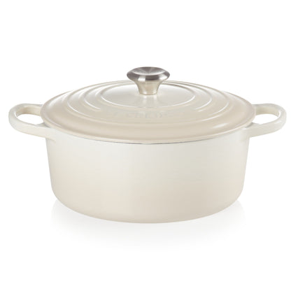 Cocotte Redonda Meringue 26 Cm Le Creuset4#Blanco