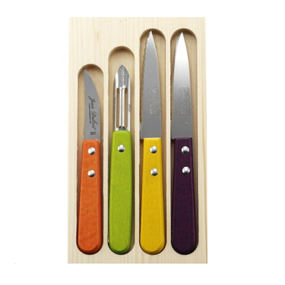 Set 4 Cuchillos Para Vegetales Laguiole Jean Dubost1#Multicolor