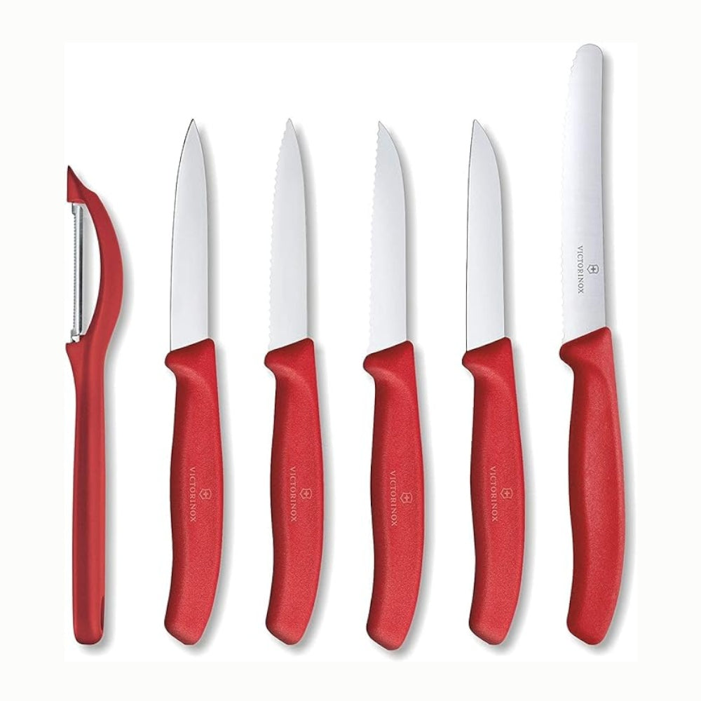 Set Cuchillos Mondadores Swiss Classic 6 Pzs Victorinox2#Rojo