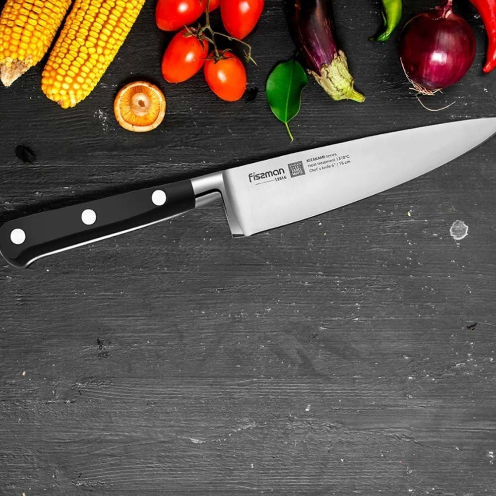 Cuchillo Chef Profesional Acero Kitakami 15 Cm Fissman2#Metal