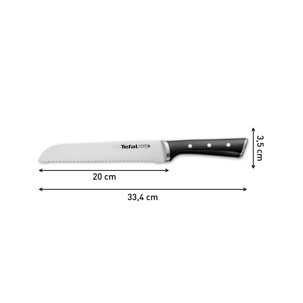 Cuchillo Pan Ice Force 20 Cm Tefal3#Negro