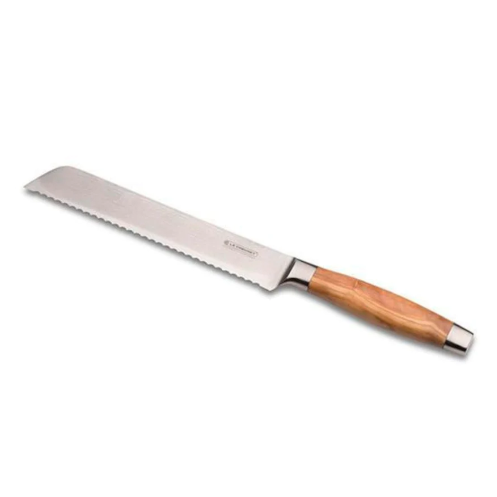 Cuchillo Pan Madera De Olivo 20 Cm Le Creuset4#Gris