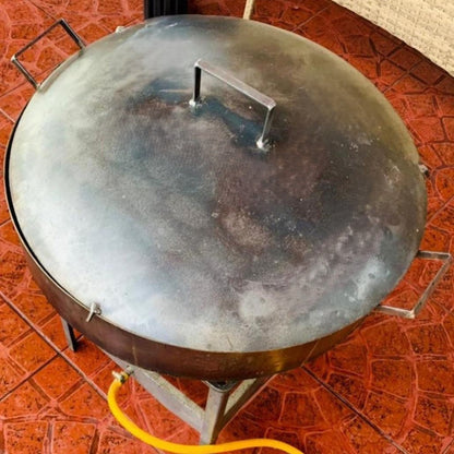 Disco De Arado Auténtico 45 Cm Con Tapa y Borde Alto  Kas Chile3#Gris