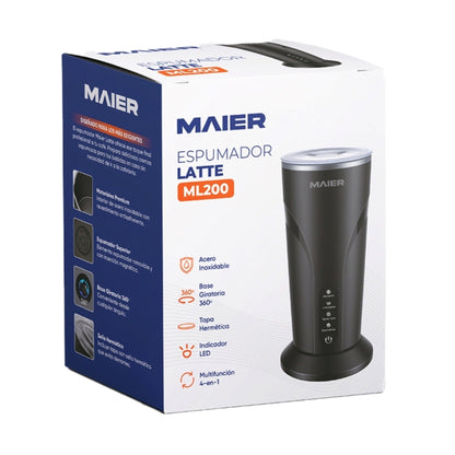 Espumador De Leche Latte ML200 Maier4#Negro