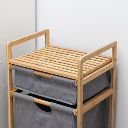 Estante De Bambú Lavandería Con Cajón Santú Home & Deco4#Gris