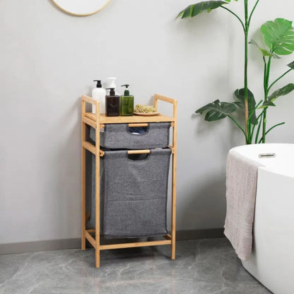 Estante De Bambú Lavandería Con Cajón Santú Home & Deco1#Gris