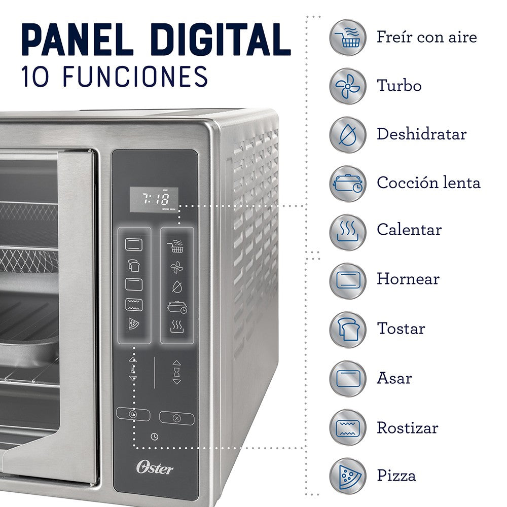 Horno Digital con Freidora de Aire 42 Lt y Puertas Francesas TSSTTVFDDAFNS5#Gris