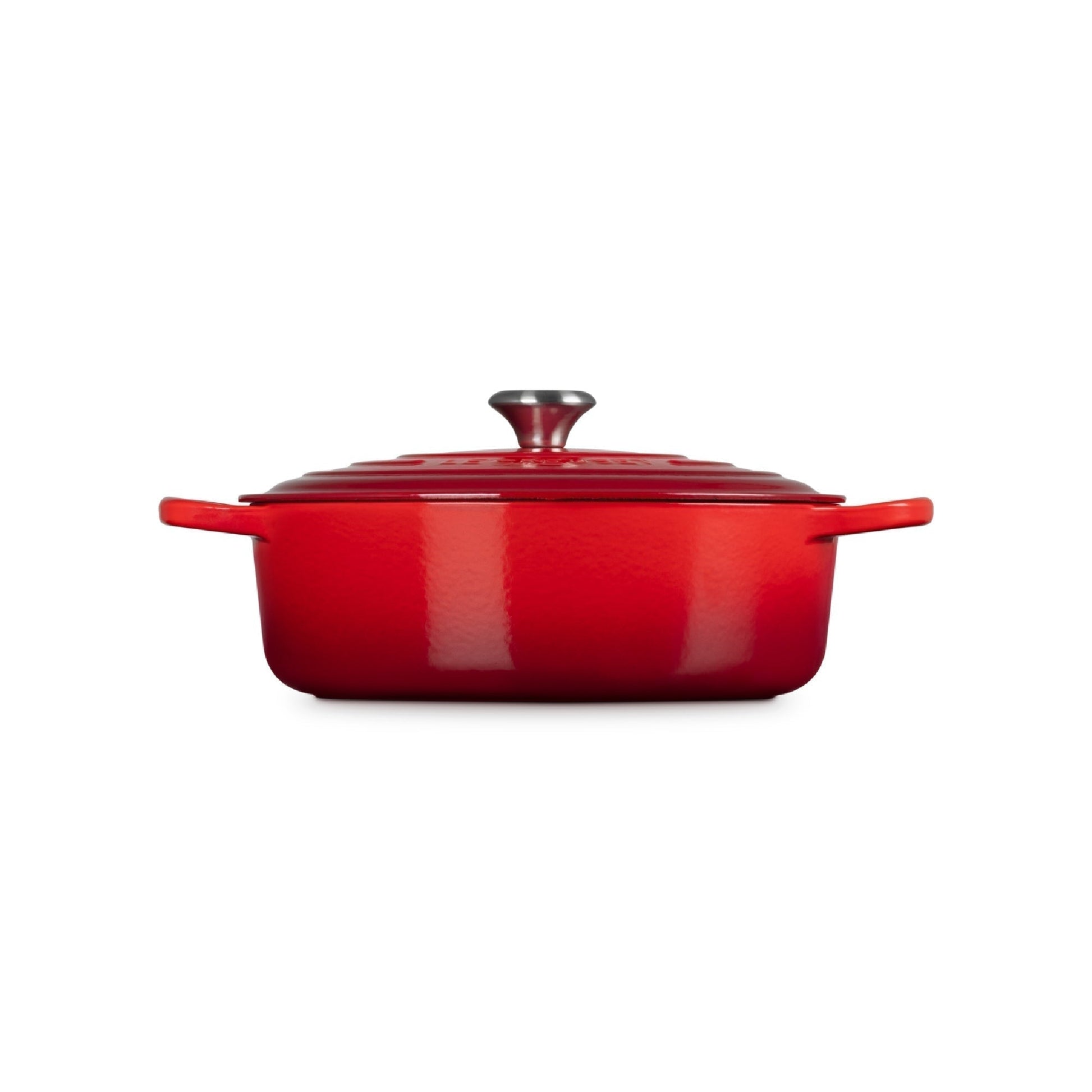 Cocotte Redonda Baja 30 Cm Volcánico Le Creuset8#Naranjo