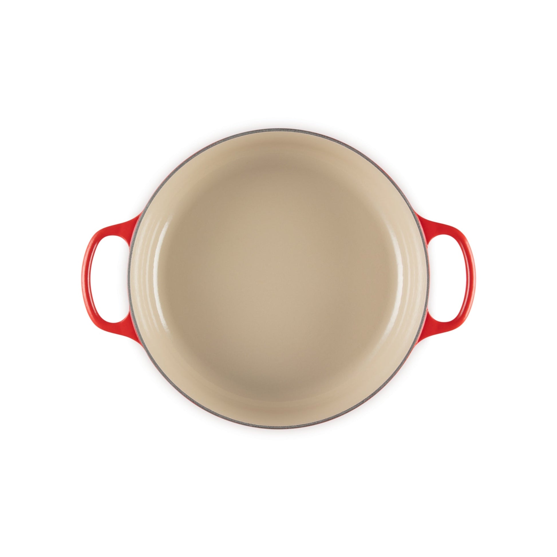 Cocotte Redonda Baja 30 Cm Volcánico Le Creuset10#Naranjo