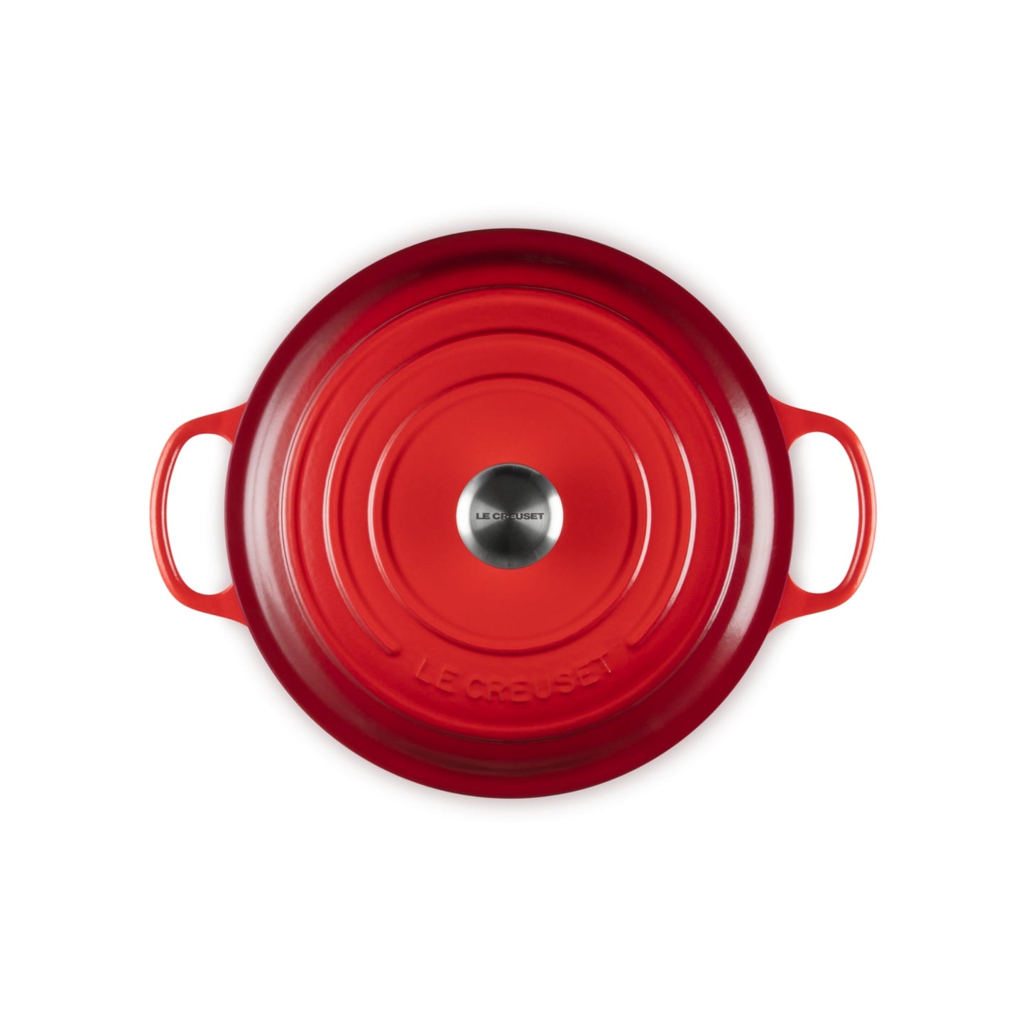 Cocotte Redonda Baja 30 Cm Volcánico Le Creuset3#Naranjo