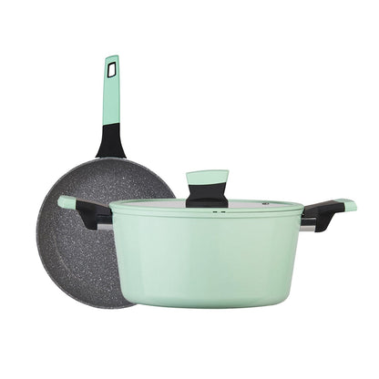 Kit Olla Soho 20 Cm + Sartén Soho 24 Cm Kitchenware3#Verde