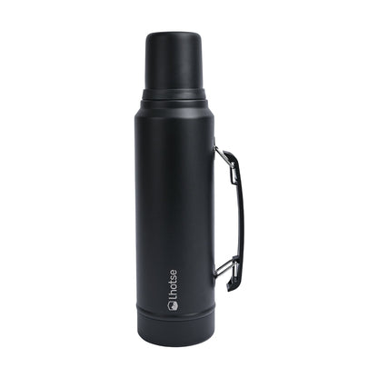 Kit Termo Liquido Classic 1.3 Lts + Mate Bombilla Lhotse14#Negro