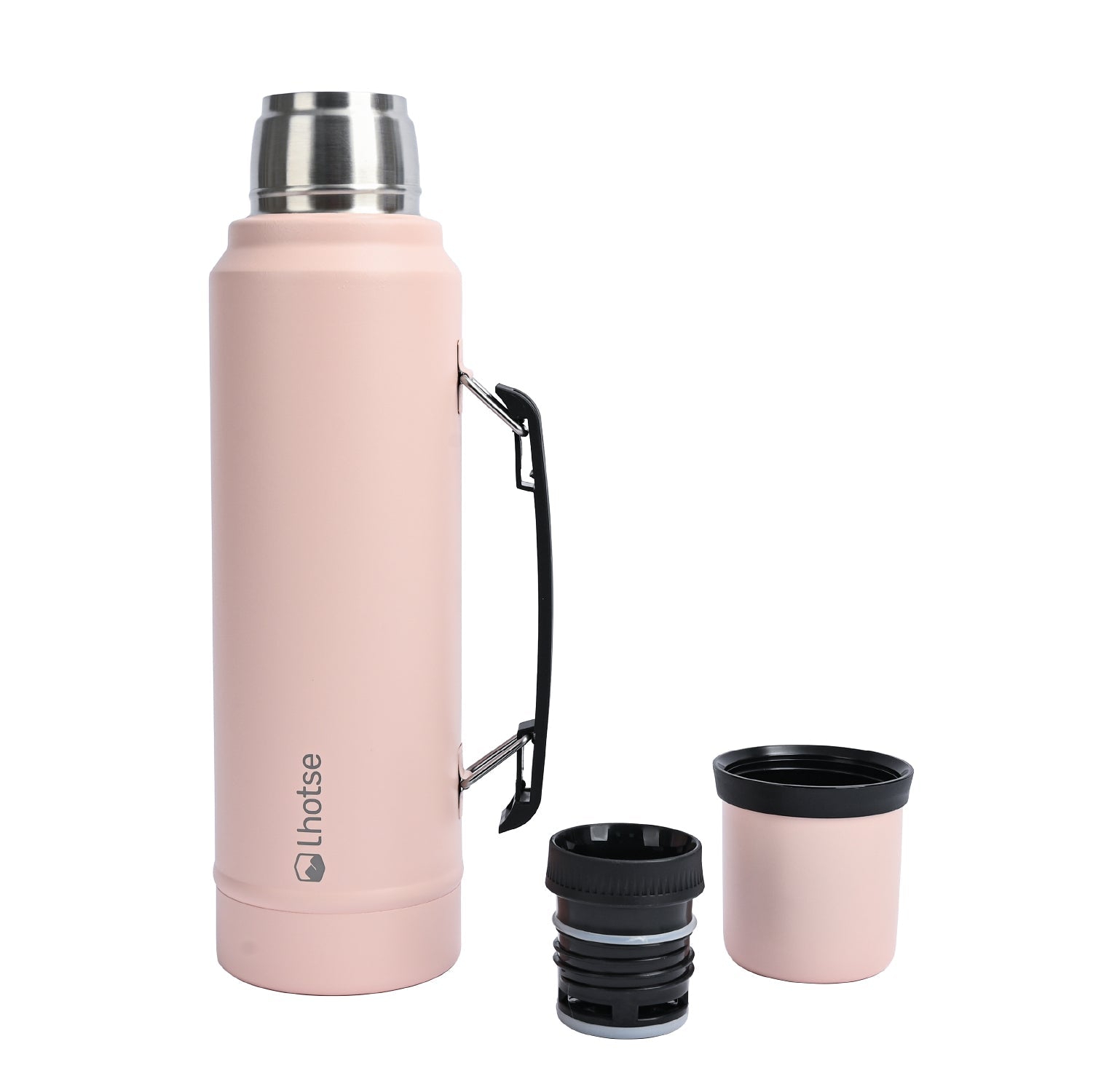 Kit Termo Liquido Classic 1.3 Lts + Mate Bombilla Lhotse6#Rosado