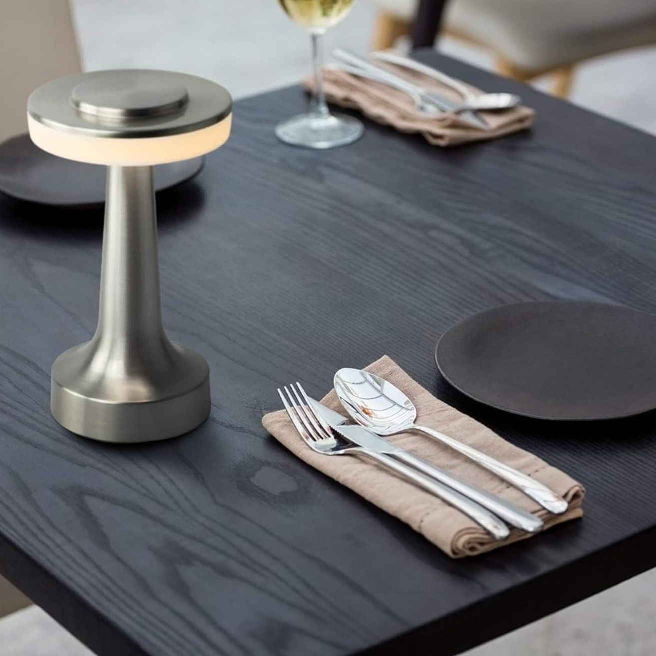 Lámpara De Mesa Led Recargable Santú Home & Deco2#Gris