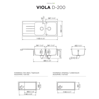 Lavaplatos Viola D 200 Schock5#Negro