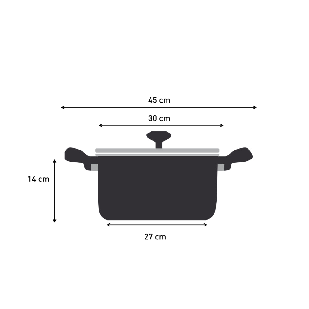 Olla 30 Cm Con Tapa SC Tefal3#Negro