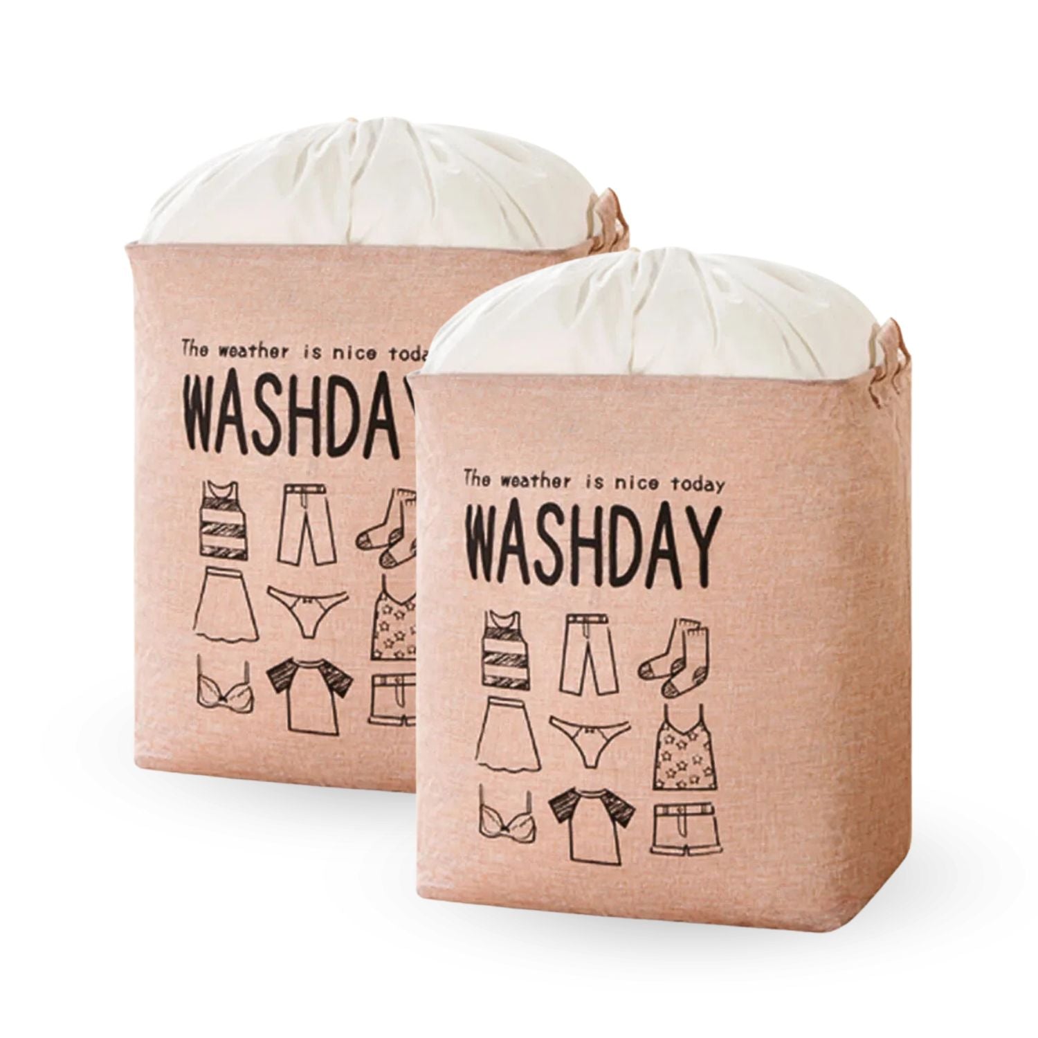 Pack 2 Cestas de Lavandería Washday Santú Home & Deco2#Amarillo