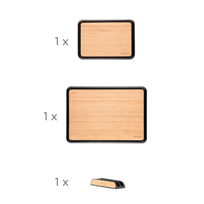 Pack De 2 Tablas Para Picar con Canal Fledge Bamboo2#Café