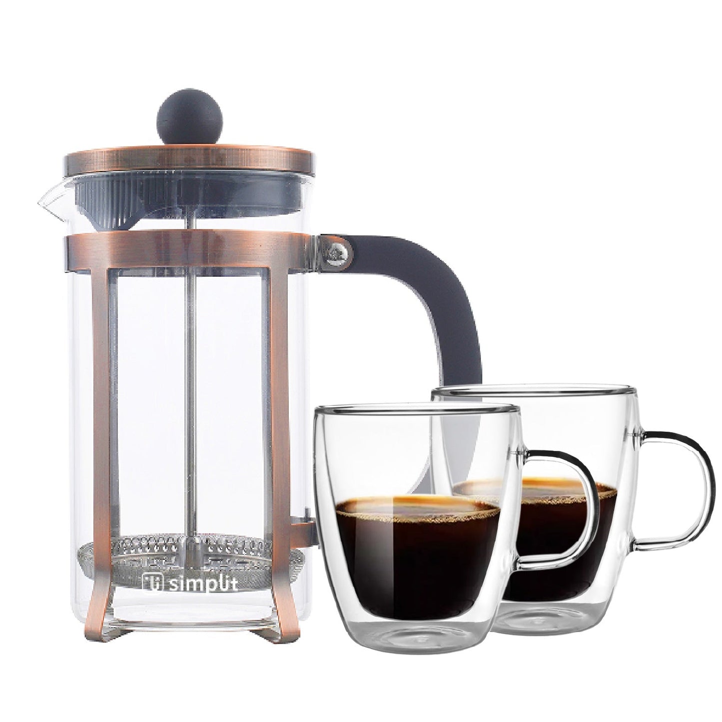 Pack Cafetera Francesa 600 Ml + 2 Tazas 350 Ml Simplit1#Sin Color