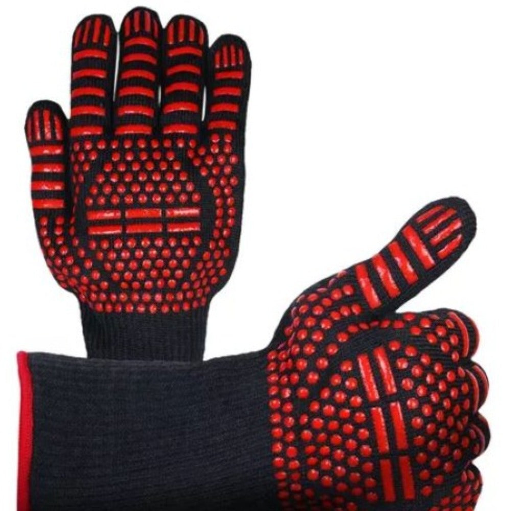 Par Guantes Parrilleros Kinggrill1#negro|rojo