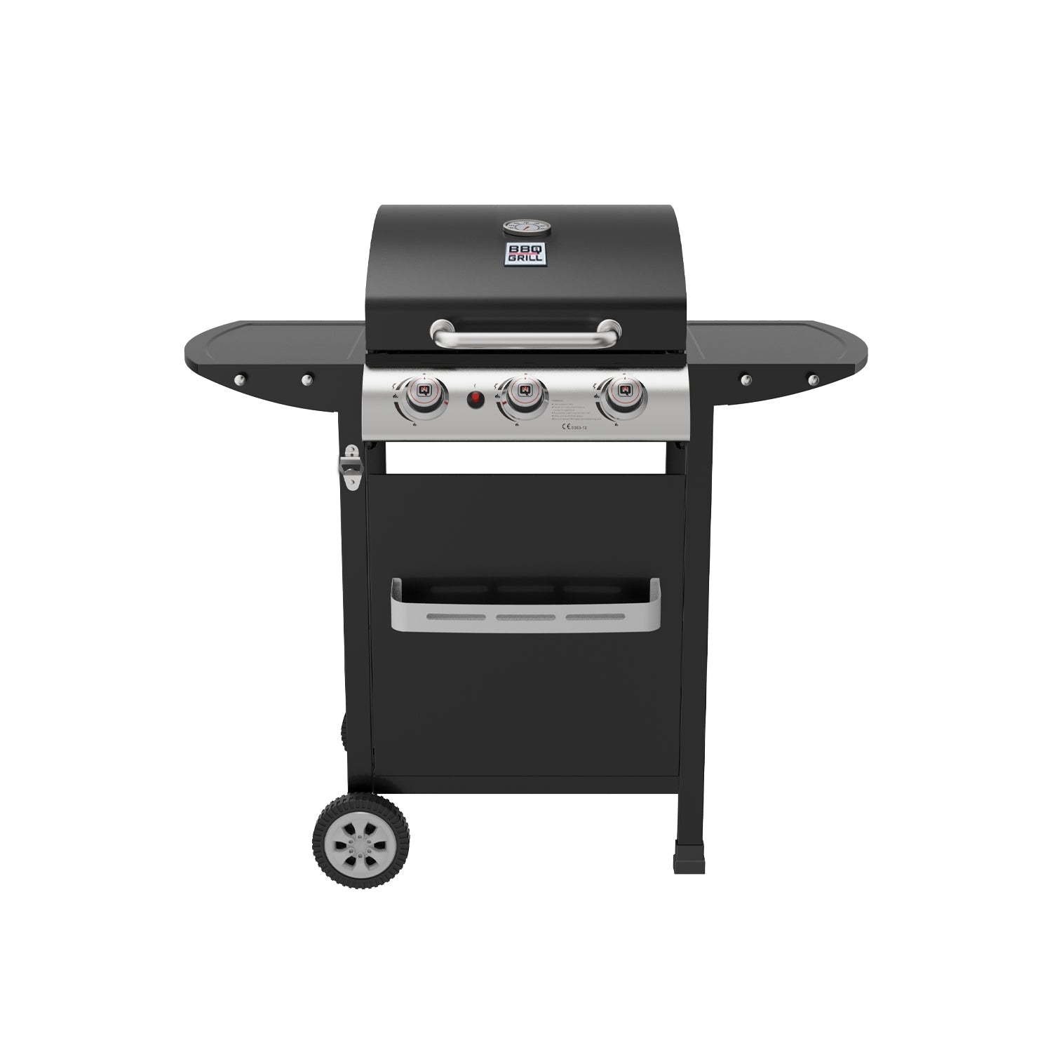 Parrilla a Gas 3 Quemadores Boston Pro BBQ301GCA3#Negro