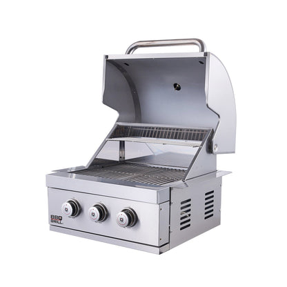 Parrilla A Gas Empotrada 3 Quemadores Nebraska Bbq301e BBQ Grill2#Plata