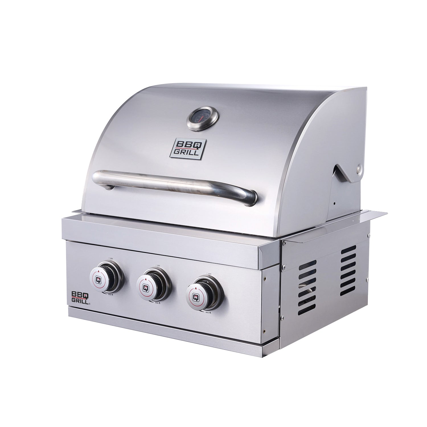 Parrilla A Gas Empotrada 3 Quemadores Nebraska Bbq301e BBQ Grill3#Plata