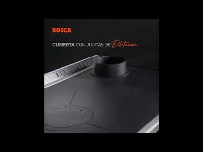 Pack Cocina Leña Hestia 90 Charcoal + Kit instalacion Bosca2#Negro