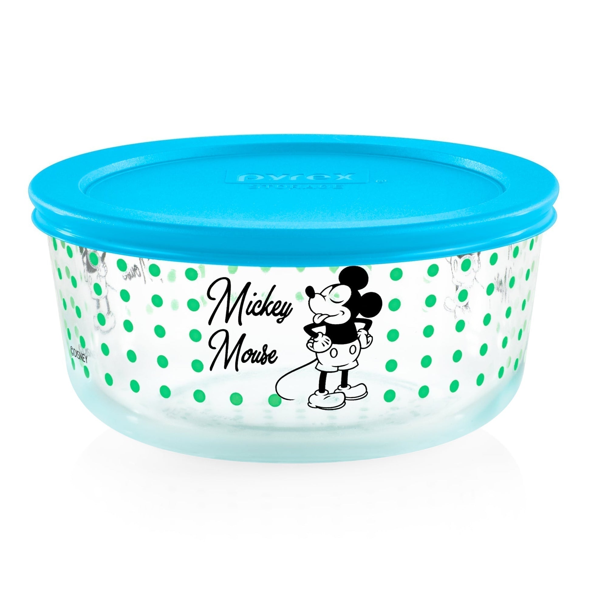 Contenedor De Vidrio Con Tapa Disney Mickey Mouse Pyrex3#Sin color