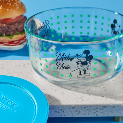 Contenedor De Vidrio Con Tapa Disney Mickey Mouse Pyrex1#Sin color