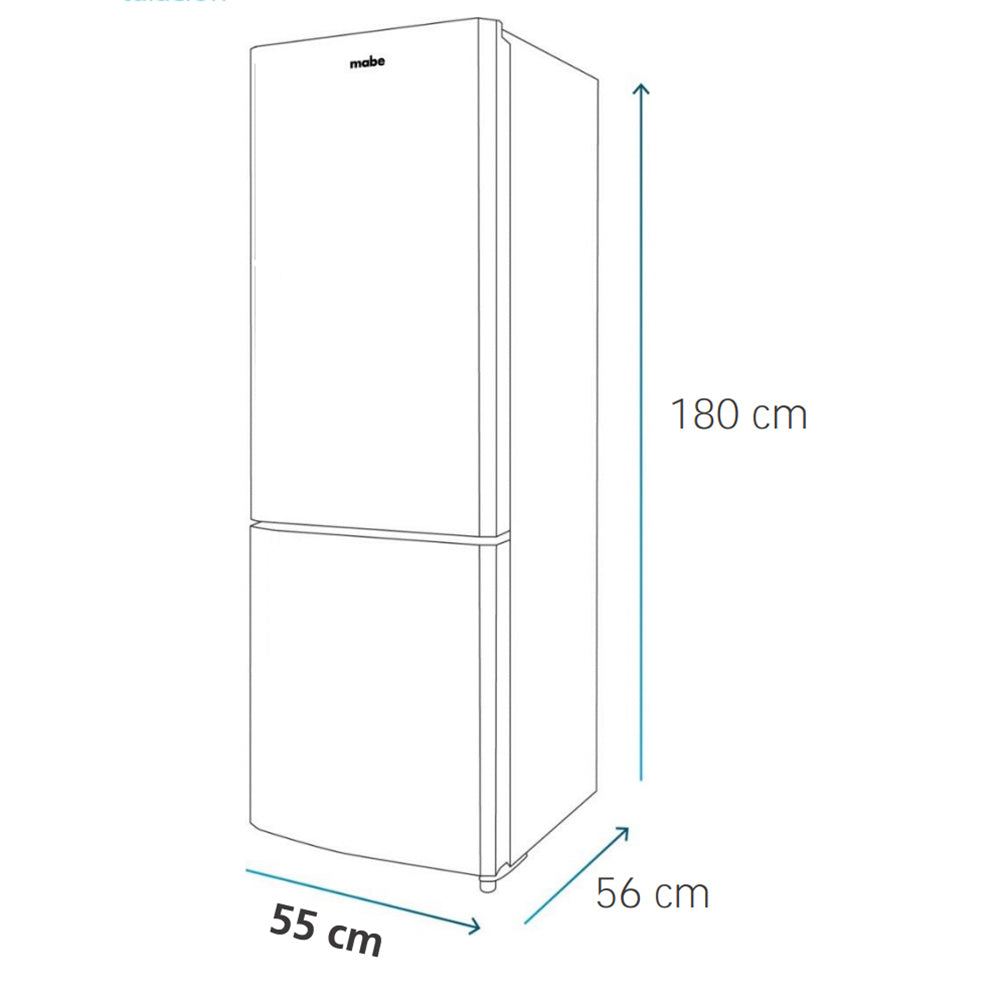 Refrigerador Bottom Freezer RMB426PXLRS0 265 Lts Mabe7#Plata