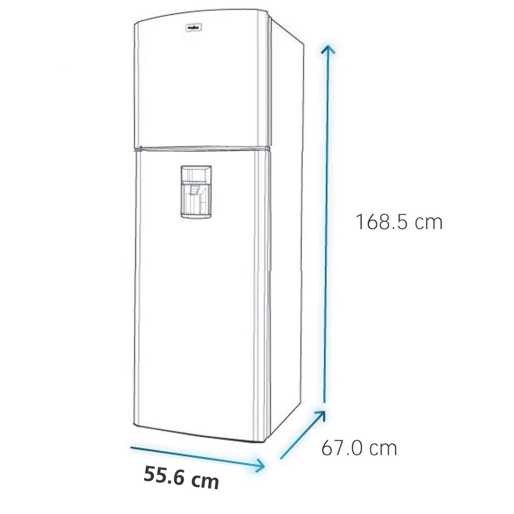 Refrigerador No Frost Black RMA255PJUC 250 Lts Brutos Mabe3#Negro