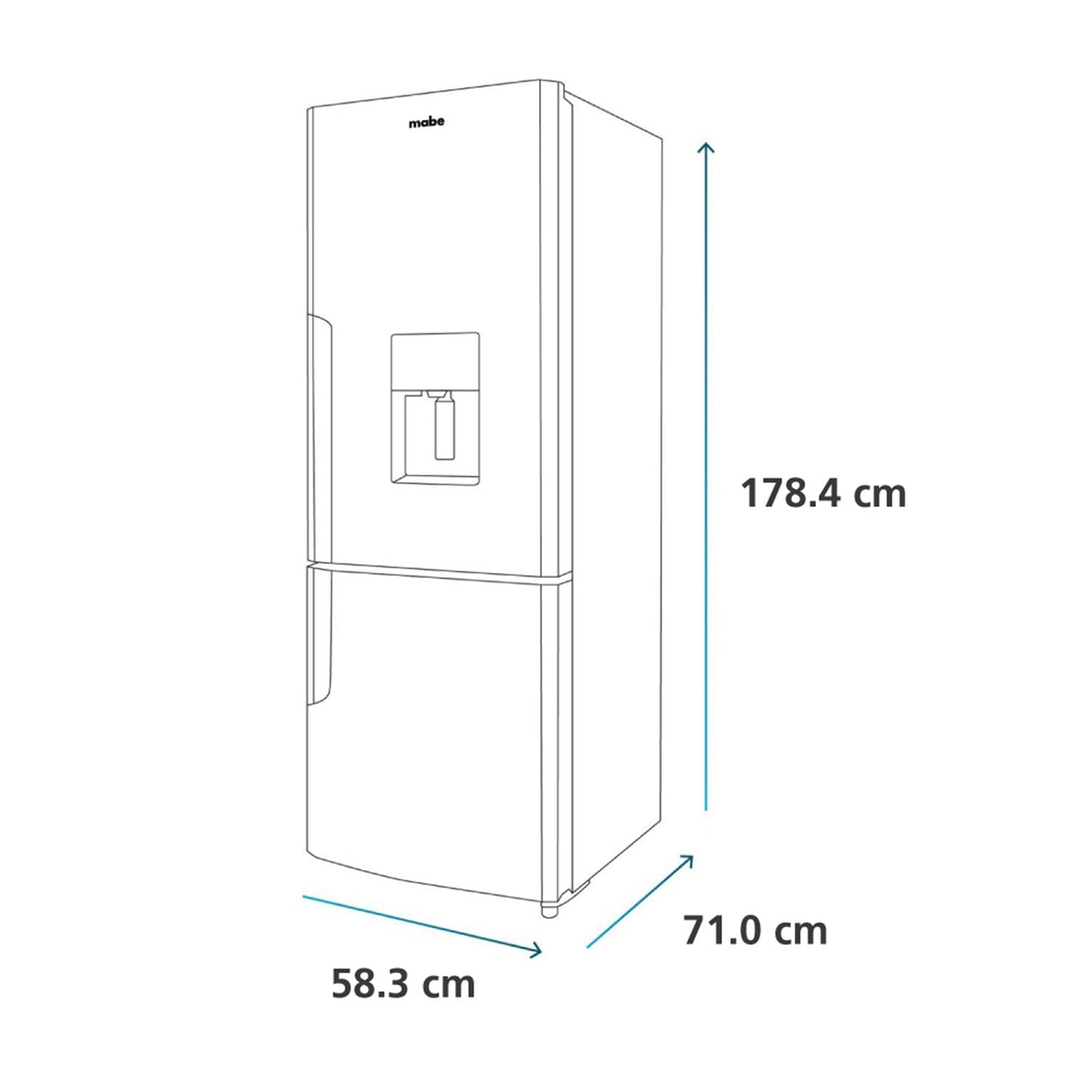 Refrigerador No Frost Black RMB300IZLRP0 329 Lts Mabe5#Negro