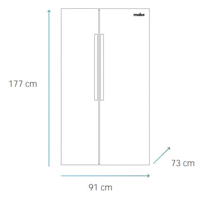 Refrigerador Side By Side Msc631lklng0 631 Lts Mabe3#Negro