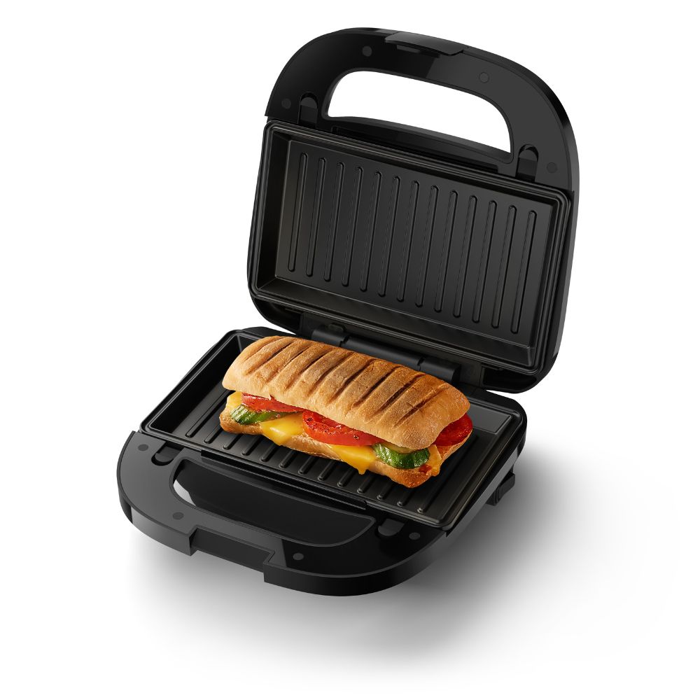 Sandwichera Philips HD2350/80 3 En 1 Paninis Waffles Y Sándwiches3#Negro