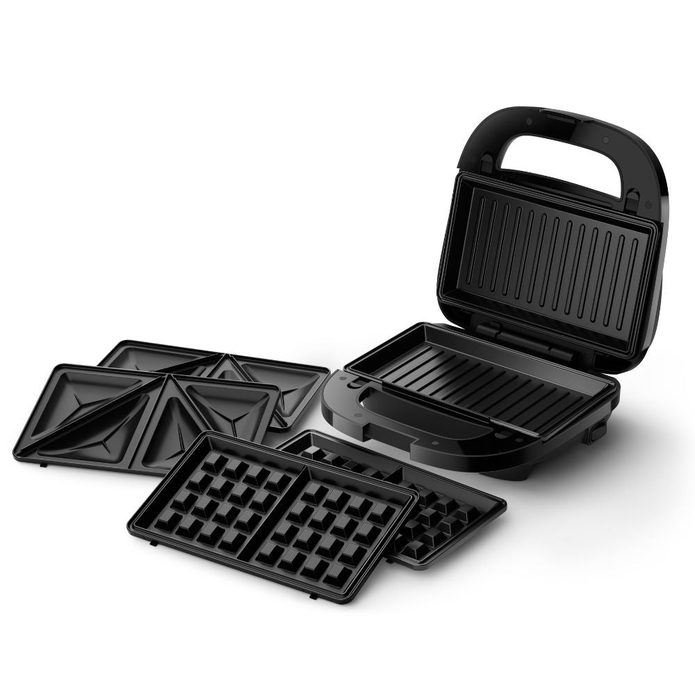 Sandwichera Philips HD2350/80 3 En 1 Paninis Waffles Y Sándwiches8#Negro