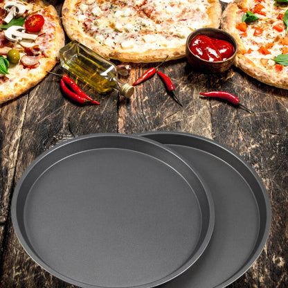 Set 3 Bandejas De Horno Para Pizza Santú Home & Deco2#Negro