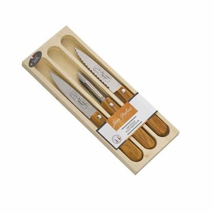 Set 3 Cuchillos Para Vegetales Madera Laguiole Jean Dubost1#Sin color