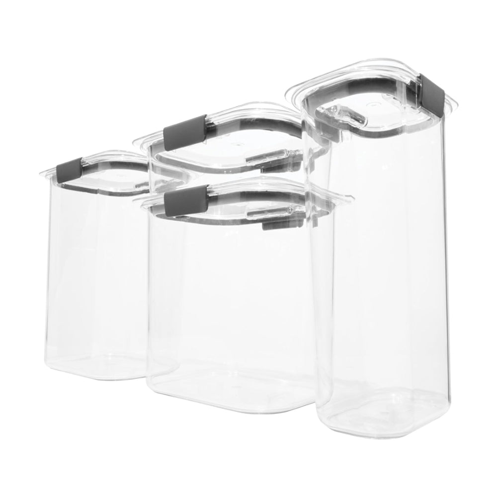 Set De 4 Contenedores Herméticos  0.76 - 3.7 Lts  Rubbermaid4#Sin color