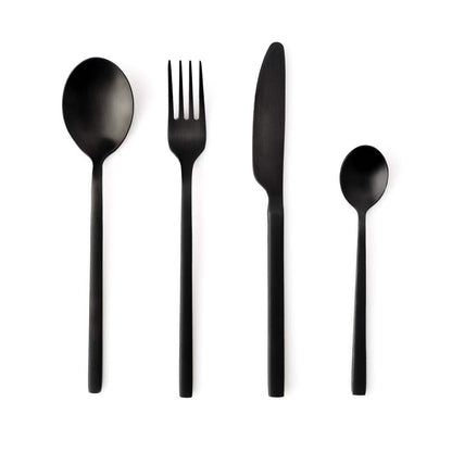 Set 4 Cubiertos Chic Table8#Negro