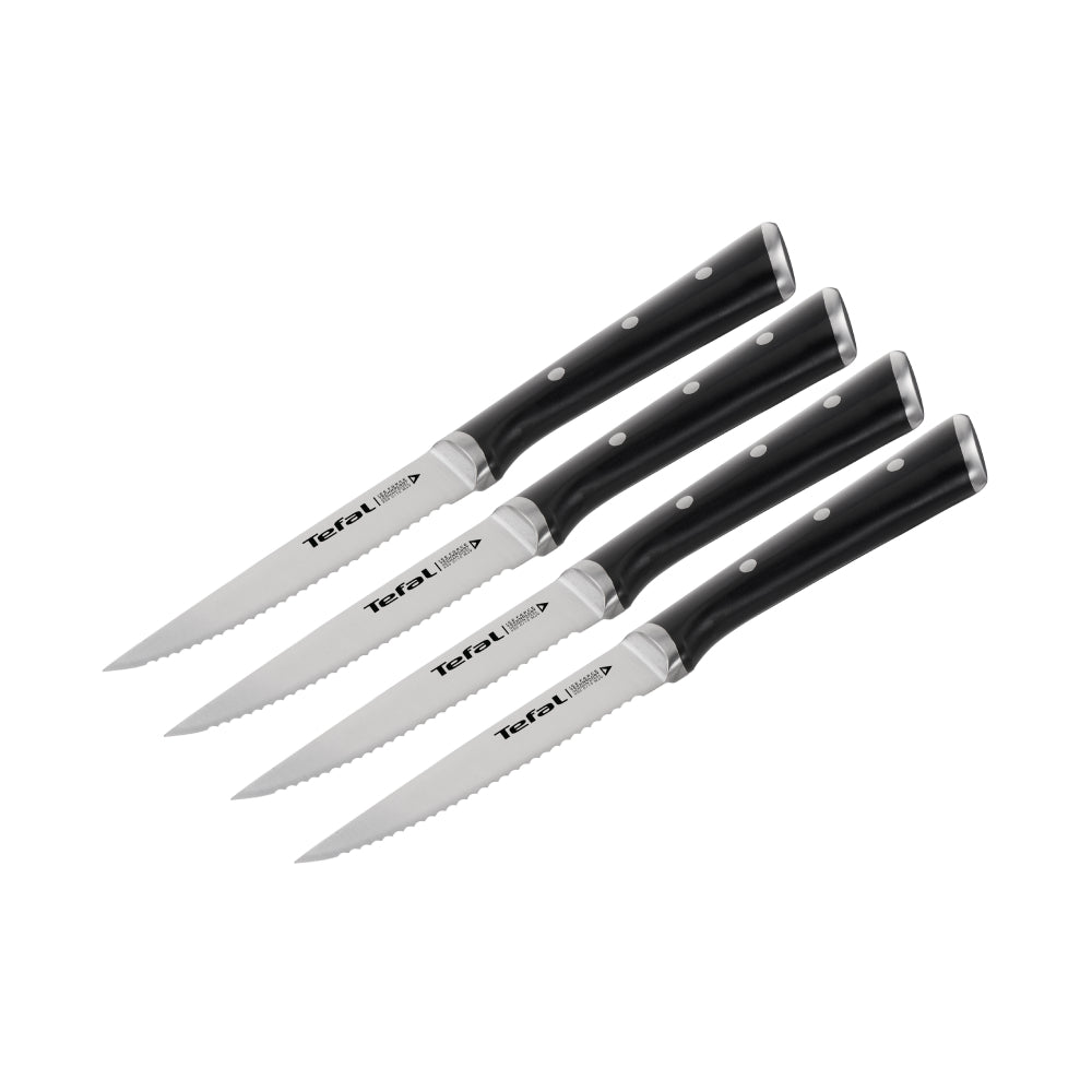 Set 4 Cuchillos Ice Force 11 Cm Tefal1#Negro