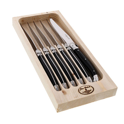 Set 6 Cuchillos Para Carne Laguiole Jean Dubost6#Negro