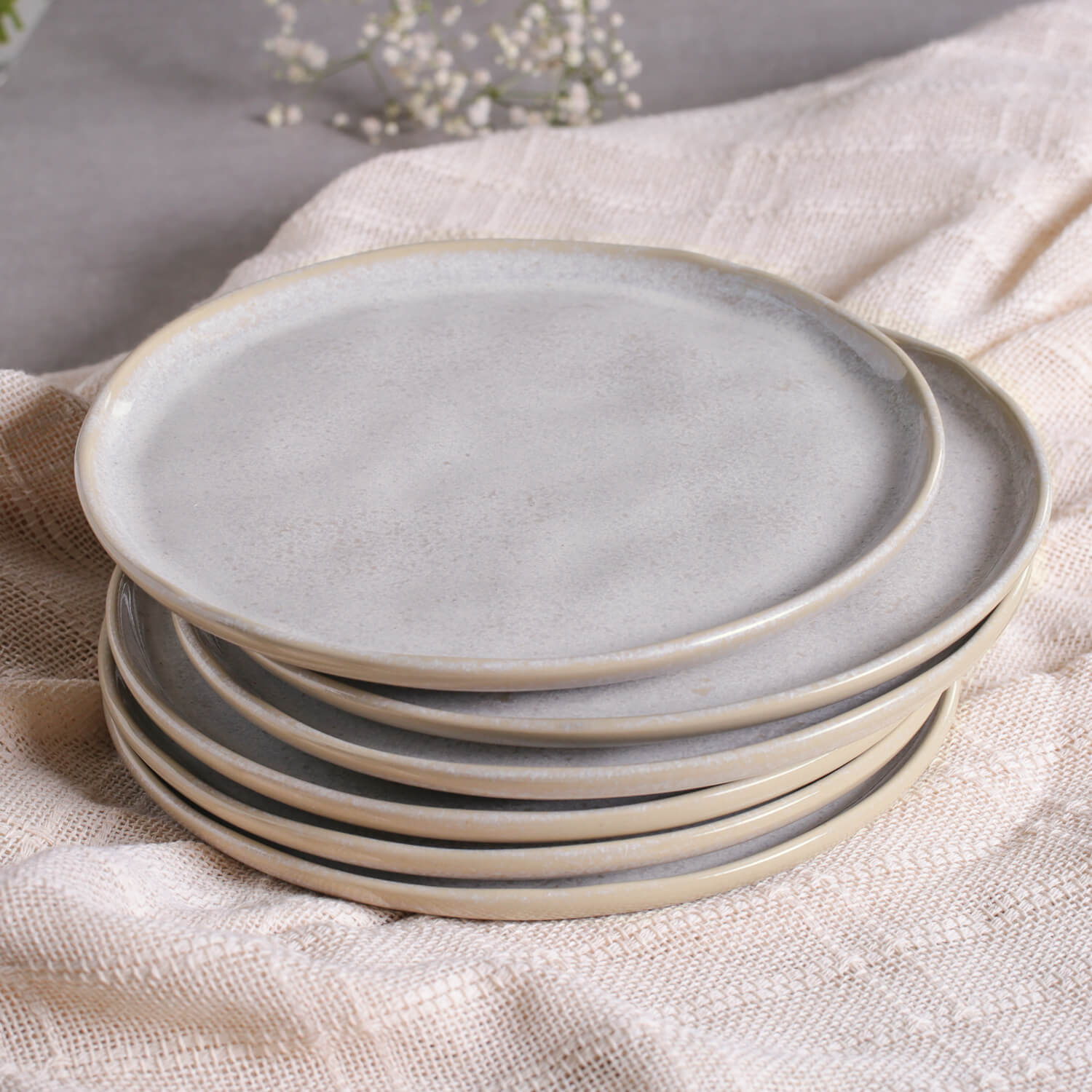 Set 6 Platos De Entrada o Postre Latte Aires Deco Home1#Beige