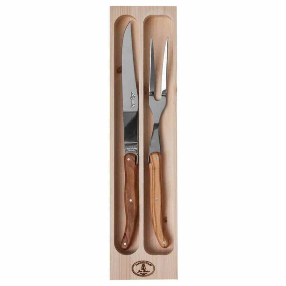 Set Asado Madera Olivo Laguiole Jean Dubost1#Sin color