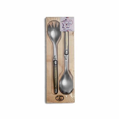 Set Cubiertos De Ensalada Laguiole Jean Dubost1#Verde