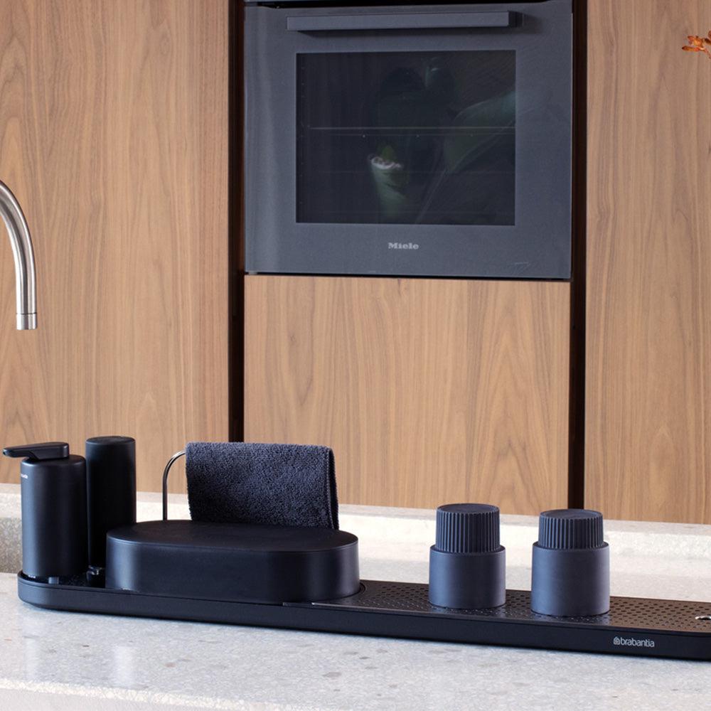 Organizador, Bandeja, Dispensador De Jabón Y Squeezer - SinkStyle Set x4 Brabantia1#Gris Oscuro