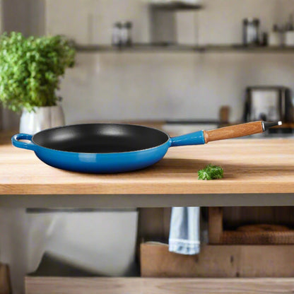 Skillet Signature Azure Con Mango De Madera 28 Cm Le Creuset1#Azul