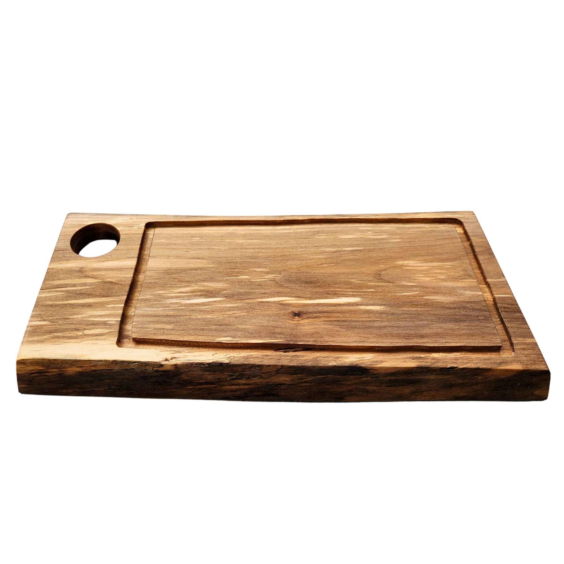 Tabla Asado o Picoteo Rústica 49.5x27x2.5 Cm Witralun4#Café