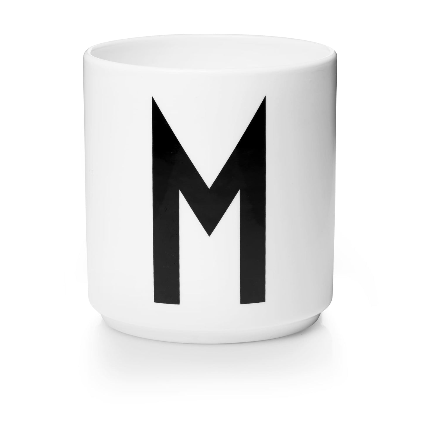 Taza Blanca De Porcelana - M Design Letters1#Blanco