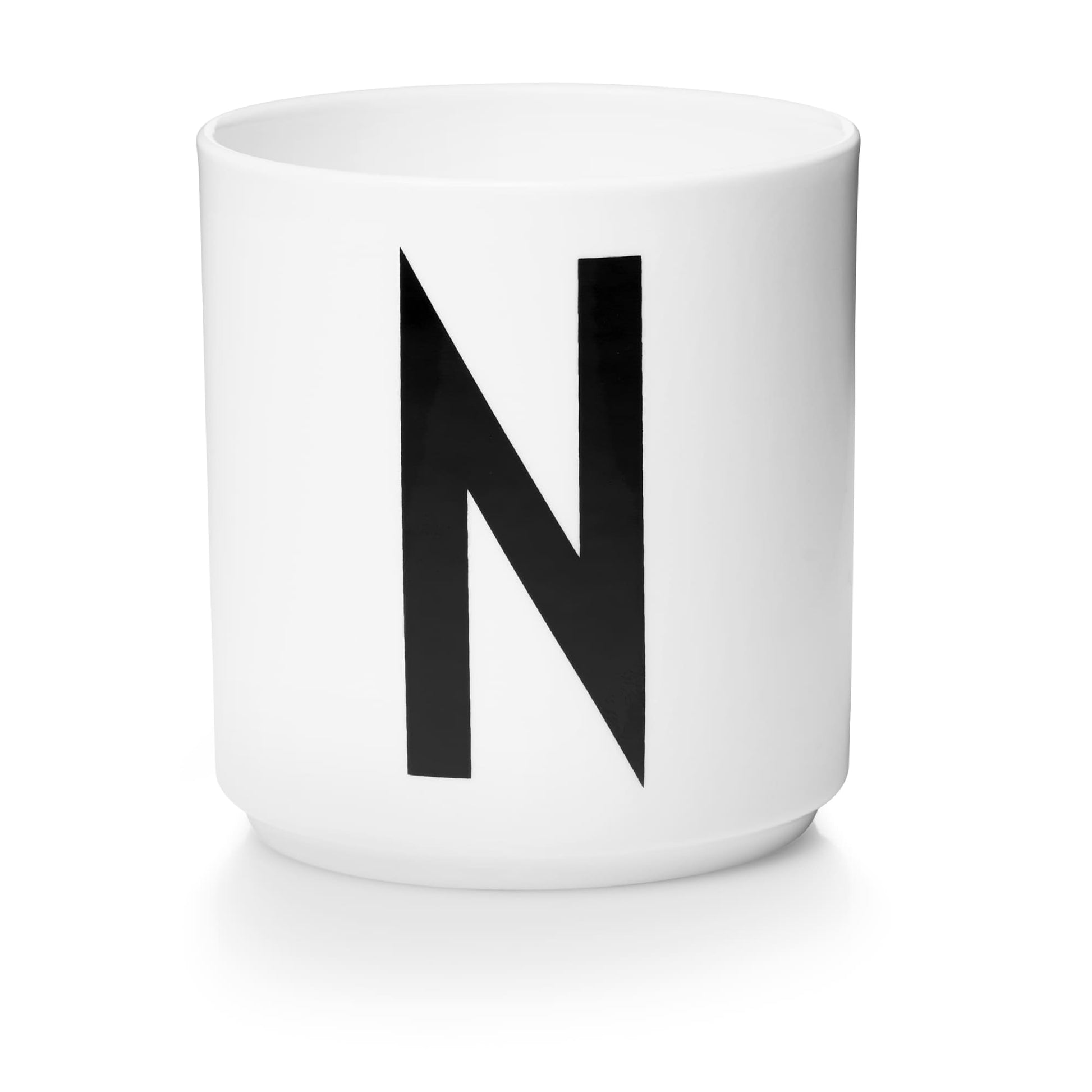 Taza Blanca De Porcelana - N Design Letters1#Blanco